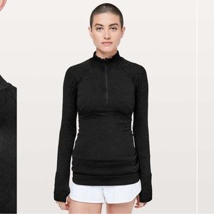 LULULEMON | Black Rest Less 1/2 Half Zip Long Sleeve Top